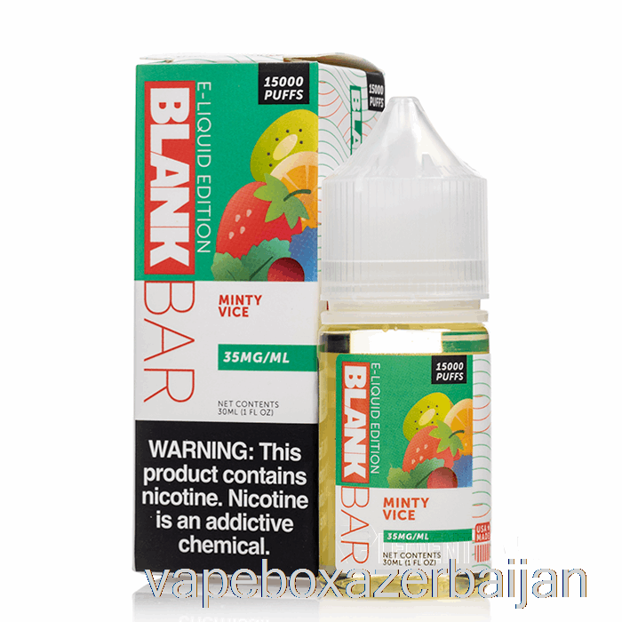 Vape Smoke Minty Vice - BLANK BAR Salts - 30mL 50mg